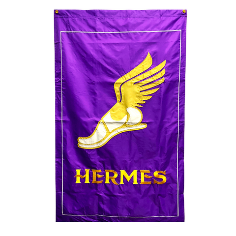 Hermes Embroidered Shoe 5' x 3' Flag