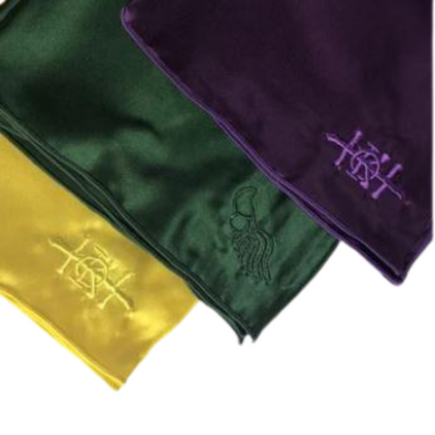 Pocket Squares- Purple, Green and Gold (3 Piece Set)